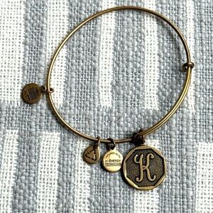 Alex and Ani Gold K Initial Charm Bracelet
